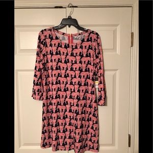 NWT, Crown and Ivy Elephant Print Dress
